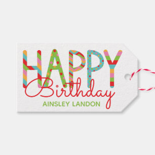 Colorful Happy Birthday Persoonlijke cadeautjes La Cadeaulabel