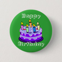 Colorful Happy Birthday Pin Button