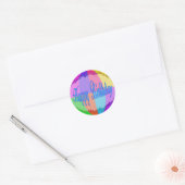Colorful Happy Birthday Ronde Sticker (Envelop)