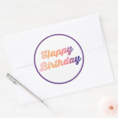 Colorful Happy Birthday Ronde Sticker (Envelop)