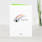 Colorful Happy Birthday Rooster Kaart (Achterkant)