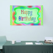 Colorful Happy Birthday Spandoek (Beurs)