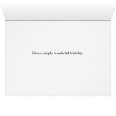 Colorful Happy Birthday-tekst, blauw (Binenzijde Horizontaal (Onderkant))