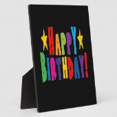 Colorful Happy Birthday Tekst Fotoplaat (Zijkant)