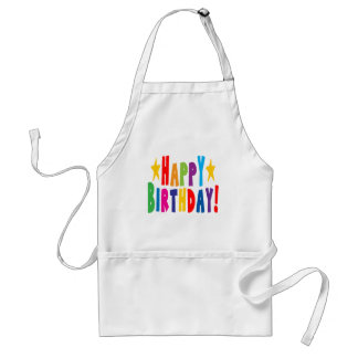 Colorful Happy Birthday Tekst Standaard Schort