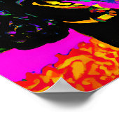 Colorful Happy Black Portret Poster (Hoek)