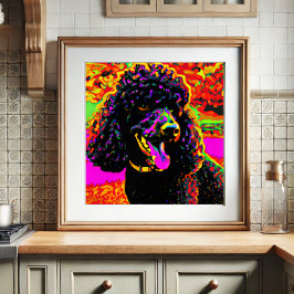 Colorful Happy Black Portret Poster