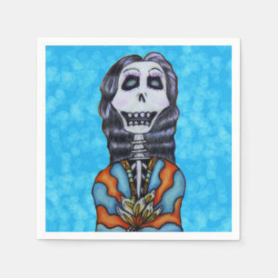 Colorful Happy Day of the Dead Skeleton Servetten