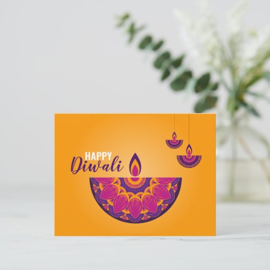 Colorful Happy Diwali-Briefkaart Briefkaart (Staand voorkant)