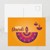 Colorful Happy Diwali-Briefkaart Briefkaart (Voorkant / Achterkant)