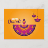 Colorful Happy Diwali-Briefkaart Briefkaart (Voorkant)