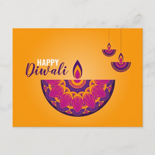 Colorful Happy Diwali-Briefkaart Briefkaart (Voorkant)
