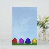 Colorful Happy Easter Eggs Briefpapier (Staand voorkant)
