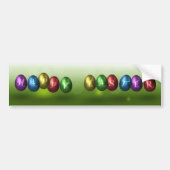 Colorful Happy Easter Eggs Bumpersticker (Voorkant)