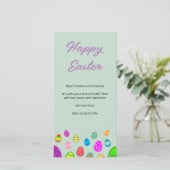 Colorful Happy Easter Eggs Feestdagenkaart (Staand voorkant)