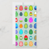 Colorful Happy Easter Eggs Feestdagenkaart (Achterkant)