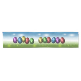 Colorful Happy Easter Eggs Korte Tafelloper