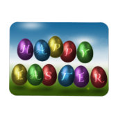 Colorful Happy Easter Eggs Magneet (Horizontaal)