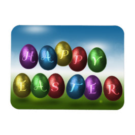 Colorful Happy Easter Eggs Magneet
