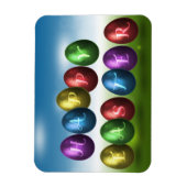 Colorful Happy Easter Eggs Magneet (Verticaal)