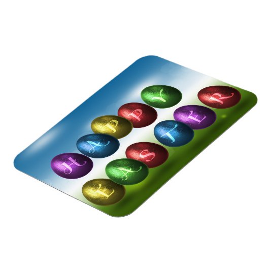Colorful Happy Easter Eggs Magneet (Linkerzijde)