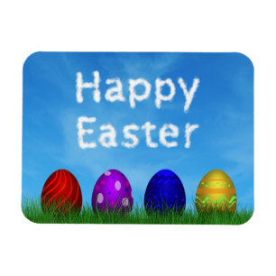 Colorful Happy Easter Eggs Magneet