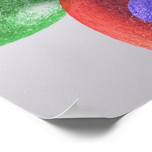 Colorful Happy Easter Eggs met Gerbera Poster (Hoek)