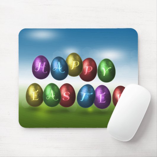 Colorful Happy Easter Eggs Muismat (Met muis)