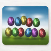 Colorful Happy Easter Eggs Muismat (Voorkant)