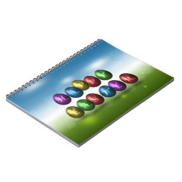 Colorful Happy Easter Eggs Notitieboek
