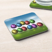 Colorful Happy Easter Eggs Onderzetter (Linkerzijde)