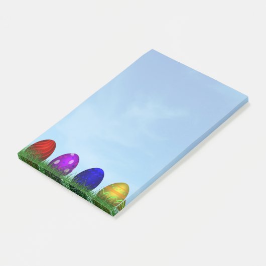 Colorful Happy Easter Eggs Post-it® Notes (Schuin)