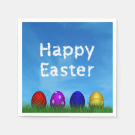 Colorful Happy Easter Eggs Servet