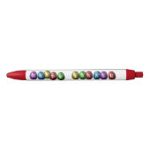 Colorful Happy Easter Eggs Zwarte Inkt Pen (Voorkant)