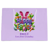 Colorful Happy Easter Groot Cadeauzakje (Voorkant)