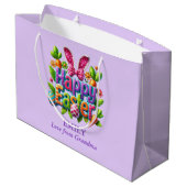 Colorful Happy Easter Groot Cadeauzakje (Achterkant Gekanteld)