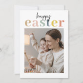 Colorful Happy Easter met foto (Voorkant)