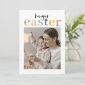 Colorful Happy Easter met foto (Staand voorkant)