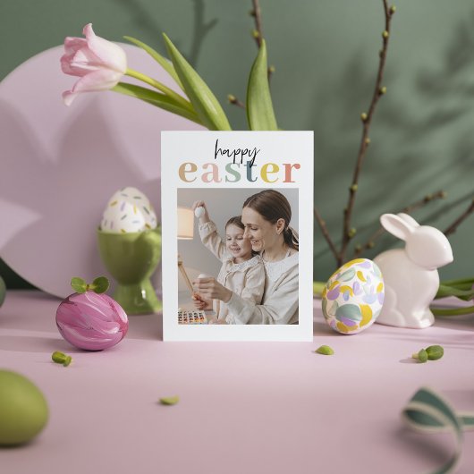 Colorful Happy Easter met foto