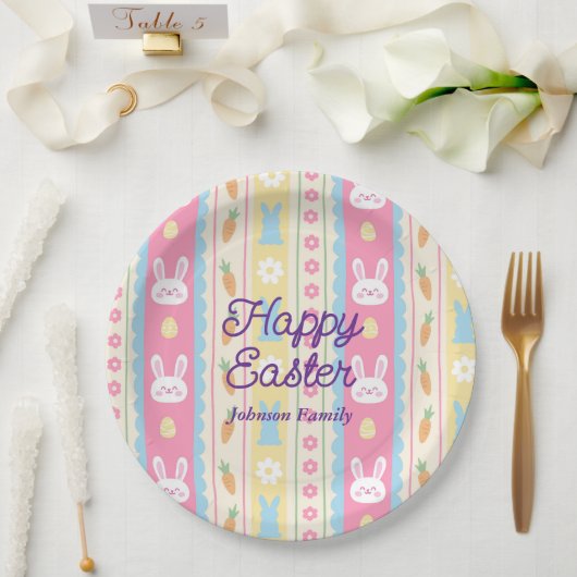 Colorful Happy Easter  Papieren Bordje (Huwelijk)