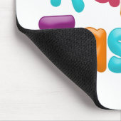 Colorful Happy Easter Typografie | Mousepad Muismat (Hoek)