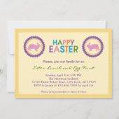 Colorful Happy Easter Uitnodiging (Voorkant)