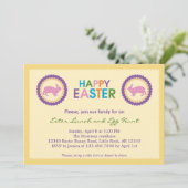 Colorful Happy Easter Uitnodiging (Staand voorkant)