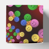 Colorful Happy Face Spiral Cube Favor Box Bedankdoosjes (Bovenkant)
