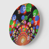 Colorful Happy Face Spiral Wall klok (Hoek)