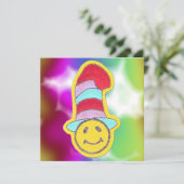 Colorful Happy Face-uitnodigingen Kaart (Staand voorkant)
