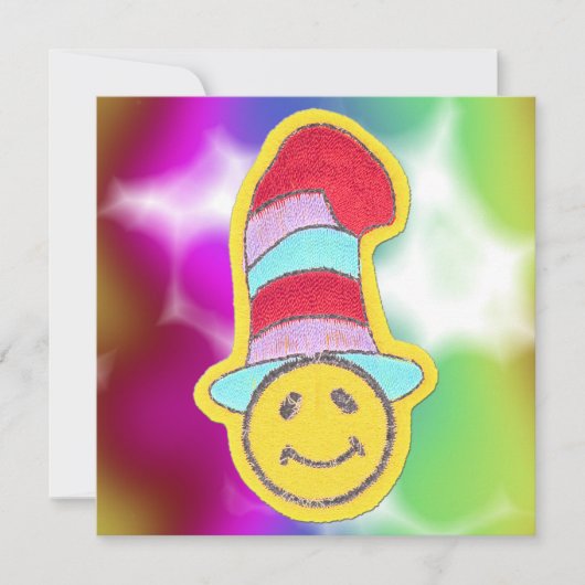 Colorful Happy Face-uitnodigingen Kaart (Voorkant)