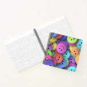 Colorful Happy Faces Emoji Notitieboek (Binnen)