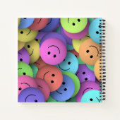Colorful Happy Faces Emoji Notitieboek (Achterkant)