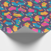 Colorful Happy Feet Socks Pattern Cadeaupapier (Hoek)